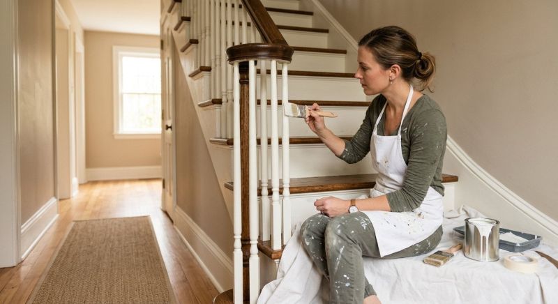 Indoor Staircase Painting in Waco, TX