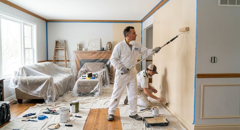 Basement Wall Painting in Kansas City, KS